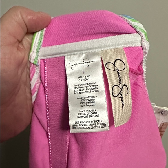 Jessica Simpson Multicolor Striped One Piece Swimsuit Large - Picture 5 of 5